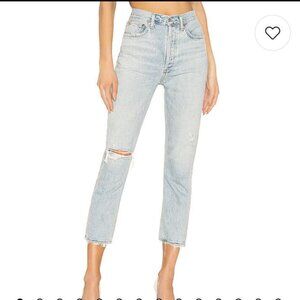 AGOLDE RIley High Rise Straight Crop Jeans Shatter - 27